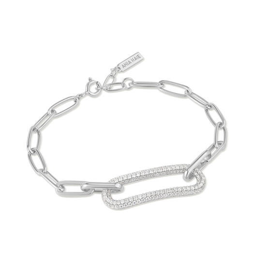  Tough Love 2 - Gliederarmbänder - Silber / Rhodiniert - Zirkonia - 18cm